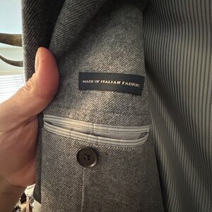 NWOT - Banana Republic Gray Italian Fabric Blazer With Elbow Patches | Size 42R